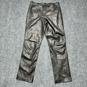 Wilson's Leather Maxima Black Leather Pants Mid Rise